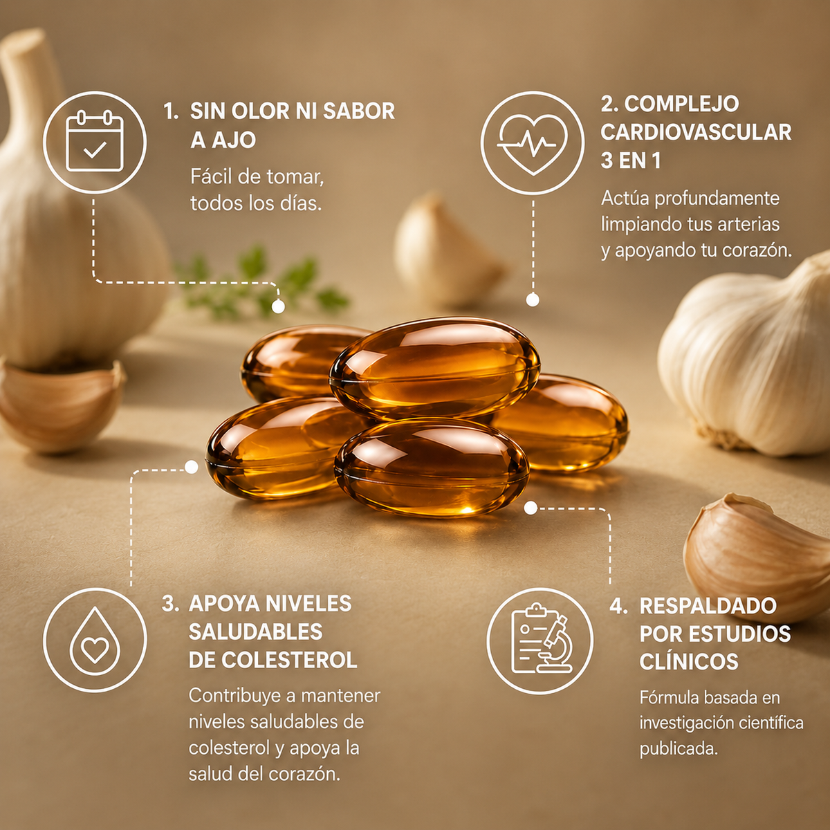 VitalCare Ajo Envejecido 24 Meses — Baja tu presión y colesterol naturalmente